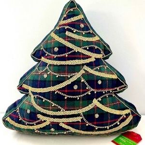 COPY - COPY - _ New  Plaid Tree Holiday Decorative Pillow By Martha Stewart 16"…